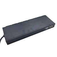 Boîtier de distribution 1U pour rack, unité de distribution d'alimentation intelligente 2,3 kW/230 V ou 2,5 kW/208 V 12 A en acier, 8 prises industrielles pour armoires rack