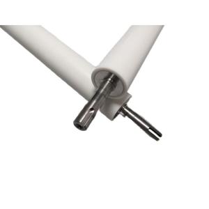 Trắng Silicone tráng chịu mài mòn làm biếng băng tải con lăn với trục cho băng tải trong ngành công nghiệp máy móc nông nghiệp - Product Image 4