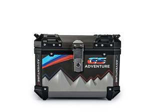 Boîte carrée en alliage plastique de 45 L avec dossier, doublure et autocollants, boîtes arrière pour moto, équipements de moto - Product Image 2