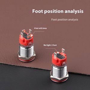 Wd12mm स्टेनलेस स्टील धातु वाटरप्रूफ ip67 पुश-बटन स्विच 7.5a बड़ा वर्तमान 1नो, लॉक/तत्काल, अधिकतम 12 वी - Product Image 4