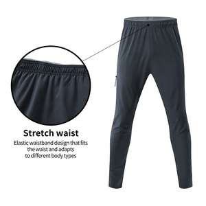 Pantalon de jogging pour homme en tissu jacquard léger et extensible, coupe droite, 3 couleurs unies, personnalisable - Product Image 3