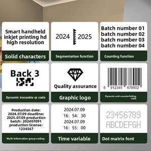 1.0inch cầm tay máy in phun nhỏ 25.4mm không mã hóa túi thực phẩm thủ công dệt Túi ngày sản xuất mã hóa Máy kim loại - Product Image 5