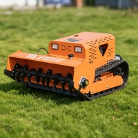 Tondeuse à gazon robotisée industrielle sur chenilles 24P, moteur essence 4 temps, type à levage électrique, télécommandée, largeur de coupe 120 cm
