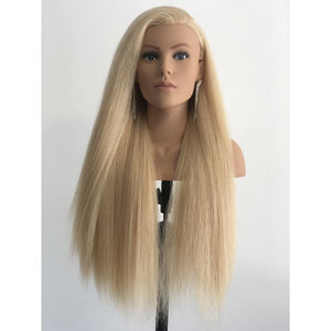 Cabeza de Maniquí con Hombros Anchos y Pelo Humano Largo para Peinados de Novia y Prácticas de Cosmetología y Peluquería - Product Image 5
