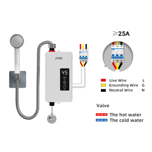 D5581D1ฝักบัวอาบน้ำร้อนเร็วสูง, 5.5KW ป้องกันความร้อนสูงเกินไปติดผนังห้องน้ำไฟฟ้าทันทีเครื่องทำน้ำอุ่นห้องครัว - Product Image 5