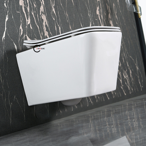 WC suspendu en céramique sans bride, blanc, 180 mm, petit modèle, prix usine - Product Image 1