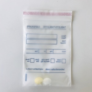Paquete pequeño de píldora autosellante sellada Ldpe de alta calidad, bolsa de Medicina de plástico dispensadora conveniente - Product Image 4