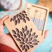 Holz Nähen Aufbewahrung sbox Organizer Vintage Faden halter Nadel Pin Fall Hand craft Stickerei Zubehör Container