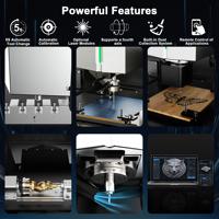 Routeur CNC 4 axes ED1 avec moteur de broche ATC 600W, commande Syntec, multifonctionnel