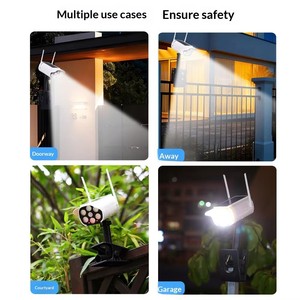 Caméra de surveillance <span class=keywords><strong>solaire</strong></span> factice avec lumière de sécurité extérieure pour la maison, la cour et le jardin - Product Image 1