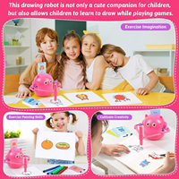 Robot de peinture éducatif unisexe pour enfants, jeu de cartes bilingue chinois-anglais de 100 mots, fournitures événementielles pour les 4-6 ans, en plastique