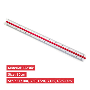 Regla de Escala Arquitectónica SINOART en Existencia, Regla de Dibujo de Plástico de 12''/30 cm, Regla de Escala Blanca para Dibujo - Product Image 2