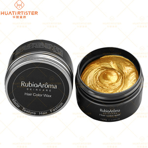 Huati Sifuli Rubio Aroma Hair Styling Clay Coloring Wax Temporal Hair Color Wax hold men styling products pomada a base de agua ha - Product Image 4