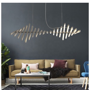 Modern Office Fish Bone lampada <span class=keywords><strong>a</strong></span> <span class=keywords><strong>sospensione</strong></span> lineare ristorante creativo 32 teste Swirl lampada per pianoforte <span class=keywords><strong>sospensione</strong></span> LED <span class=keywords><strong>lampadario</strong></span> <span class=keywords><strong>nero</strong></span> - Product Image 3