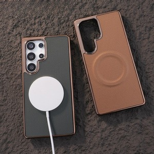 Funda de teléfono magnética para <span class=keywords><strong>Samsung</strong></span> S25, funda de teléfono con carga <span class=keywords><strong>Ultra</strong></span> inalámbrica, diseño de malla, liberación de calor, funda de teléfono de cuerpo completo - Product Image 6