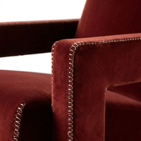 Fauteuil en velours de style minimaliste italien, mobilier écologique pour salon, balcon, chambre à coucher