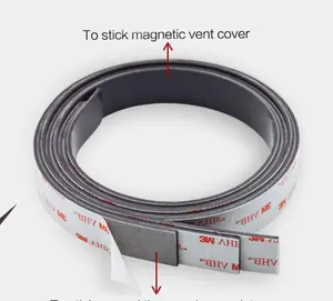 Flexible rubber magnet rolls with adhesive