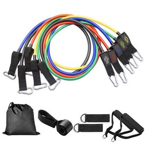 Ensemble de 11 bandes de résistance en TPE et latex, réglables sur 5 niveaux, pour la musculation et le fitness, avec logo - Product Image 5
