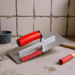 Espátula Profesional para Yeso de 12 Pulgadas, Hoja Plana de Acero Inoxidable, Mango Ergonómico de TPR con Textura Antideslizante para Trabajos de Azulejos DIY - Product Image 2