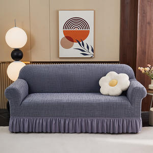 Ensemble de housses de canapé intégrées, épaisses, entièrement enveloppantes, élastiques, protection de canapé, toutes saisons, universelles, double accoudoir - Product Image 4