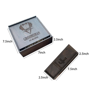 Gegarandeerde Kwaliteit Multiplex Aangepaste Laser Gegraveerde Logo Cadeau Aandenken Doos Glijbaan Top Humidor Sigaar Houten Kist