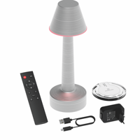 Lampe de table LED pour la maison, 2600 mAh, longue durée, avec télécommande de couleur RVB, lampe de table rechargeable
