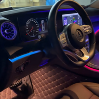 Iluminación ambiental interior LED de 64 colores W213 para Mercedes-Benz Clase E 2016-2023, accesorios elegantes en forma de tira.