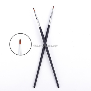 Etiqueta privada T22 pelo de visón mango de madera detalle de zanja pinceles de maquillaje pincel <span class=keywords><strong>corrector</strong></span> de punta afilada precisa pincel delineador de ojos fino - Product Image 6