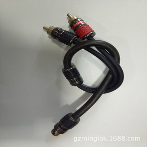 Rca Audio <b>Cable</b> 1 To 2 Pure Copper Connectors 0.5 Meters For Car Amplifier And Subwoofer Wiring - Product Image 1