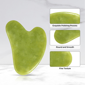 Herramienta de <span class=keywords><strong>Jade</strong></span> Natural para el Cuidado Facial, Gua Sha de <span class=keywords><strong>Jade</strong></span> Auténtica con Logotipo Personalizado, 100% Natural, para Cuerpo y Ojos - Product Image 6