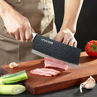 Manche ergonomique en plastique Couteau de cuisine chinois lame forgée avec tranchant pour la coupe de cuisine polyvalente