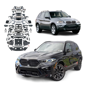 ערכת גוף לרכב <span class=keywords><strong>BMW</strong></span> <span class=keywords><strong>X5</strong></span> E70 2008-2013 שדרוג ל-G05 F95 X5M Runde Facelift פגוש קדמי חדש ABS פגוש אחורי חצאיות צד - Product Image 1