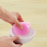 Éponge à vaisselle en Silicone réutilisable, éponge de nettoyage de la vaisselle, Double face, antiadhésive