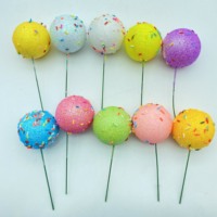 Fournitures de fête 20 pièces mélangées dans un sac de taille différente type de sucre forme ronde fausse boule décoration de gâteau