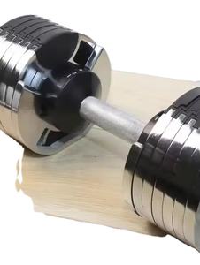 Ensemble d'haltères personnalisables de haute qualité avec logo personnalisé, vente en gros d'usine, haltères ronds électro-plaqués, poids libres pour la salle de sport - Product Image 3