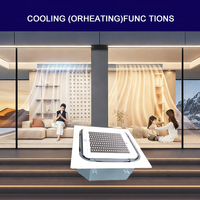 Unité de ventilateur de plafond à cassette à 4 tuyaux de qualité commerciale pour le chauffage et la climatisation simultanés avec un souffleur à haute pression statique