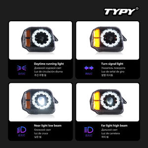 For 2007-2015 Suzuki Jimny Headlight Assembly <b>LED</b> Lens Conversion Kit with Daytime <b>Running</b> <b>Lights</b> Turn Signals 12V New - Product Image 5
