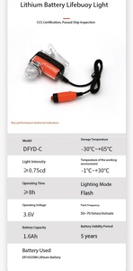 Lampe <span class=keywords><strong>de</strong></span> <span class=keywords><strong>sauvetage</strong></span> rechargeable à batterie au lithium orange à faible consommation et longue durée <span class=keywords><strong>de</strong></span> vie <span class=keywords><strong>pour</strong></span> équipage <span class=keywords><strong>de</strong></span> yacht et <span class=keywords><strong>bateau</strong></span> - Product Image 5