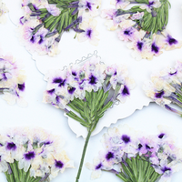 Fleur de Verveine Naturelle avec Branches pour Scrapbooking, Résine Époxy, Fleur Pressée Véritable Écologique DIY