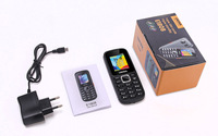 Teléfono Móvil UNIWA E1808 Triple SIM Qwerty TFT con Linterna, Teclado, Altavoz, Pantalla de 1.77 Pulgadas, Cámara de 0.08MP, Puerto Micro USB, Inalámbrico