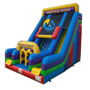 Khổng lồ ngoài trời trượt bơm hơi với leo tường <span class=keywords><strong>Inflatable</strong></span> dọc Rush Dual Lane trượt khô để bán - Product Image 2