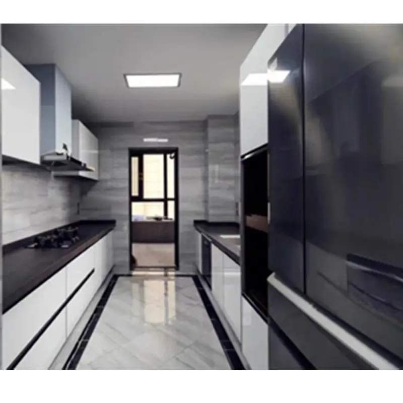 Modular white lacquer kitchen cabinets high gloss acrylic designs kitchen cabinet sets with islands