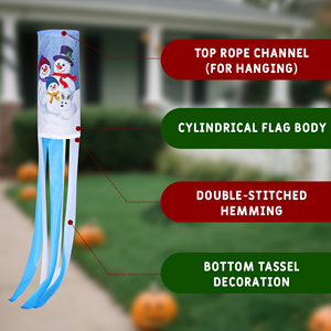 Guirnalda Navideña de 75D con Diseño de Ducto de Aire, 30*45CM, Decoración de Superficie con 6 Tiras de 5*60CM, Gráficos Impresos Digitalmente - Product Image 3