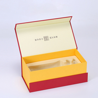 Caja de embalaje de vino magnética con revestimiento UV y forro de esponja para Vodka Whisky Caja de regalo de lujo para vino para botellas