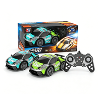 Voiture de course télécommandée 5 canaux style graffiti cool avec lumières LED vives, portée de 100 m, pour enfants, utilisation intérieure/extérieure