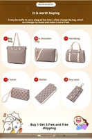 Sacs à Main en Cuir Chic et Imperméables en PU Grande Capacité Six-en-Un pour Femmes
