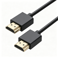Câble HDMI 2.0 ultra fin haute vitesse 4K 60Hz, cordon HDMI super flexible et fin 34AWG OD 4mm pour caméra gimbal et moniteur