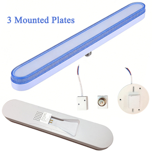 Plafonnier moderne ovale et rectangulaire à 3 types de plaques de montage, douille E27 B22 pour ampoule <span class=keywords><strong>LED</strong></span>, montage en saillie, 24W 36W, ABS+PS, IP20 IP44, Tri - Product Image 1