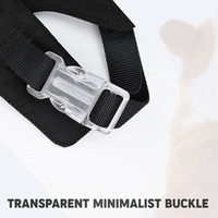 Nouveau Harnais en Maille Respirante Anti-Traction Ajustable avec Boucle Transparente en Nylon et Métal Durable, à Libération Rapide, Inspiré de la Technologie, Personnalisable et Confortable