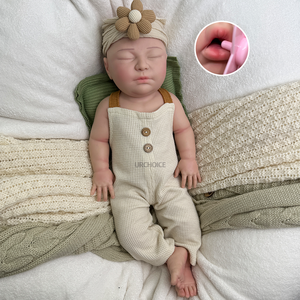 Service ODM/OEM : Adorable poupée reborn de 55 cm en silicone, avec veines réalistes, bouche ouverte, nouveau-né endormi, fille, pour enfants, artistes, réalisateurs de films - Product Image 1